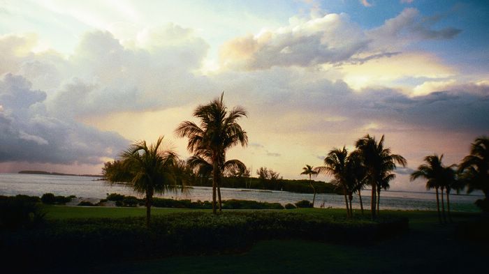 Redfish pass at sunset from our Condo