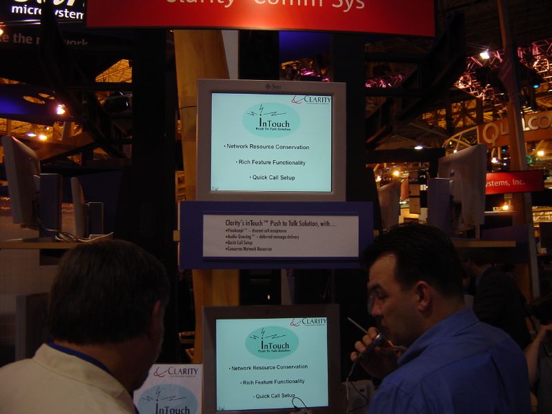 In SUN Booth: Clarity InTouch PTT Solution, FlexAccept, Audio-Queuing, Quick Call Setup, Converve Network Resources