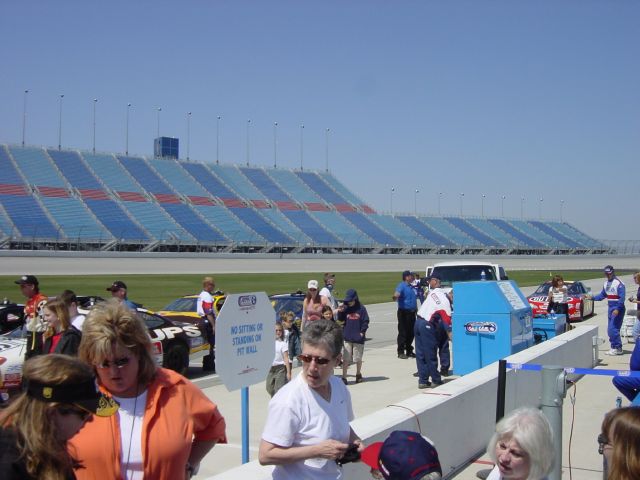 Cousins Back from their Ride around the track
