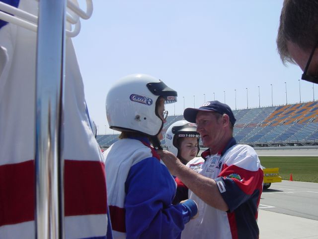 Molly Getting Ready for Her Ride