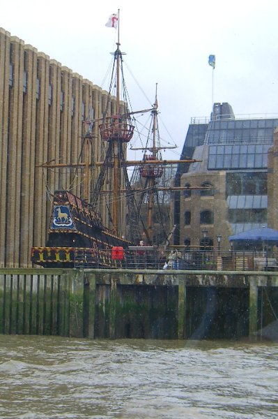 CIMG1923-2.jpg - The new "Golden Hinde" famous replica ship, docked at St Mary Overie Dock
