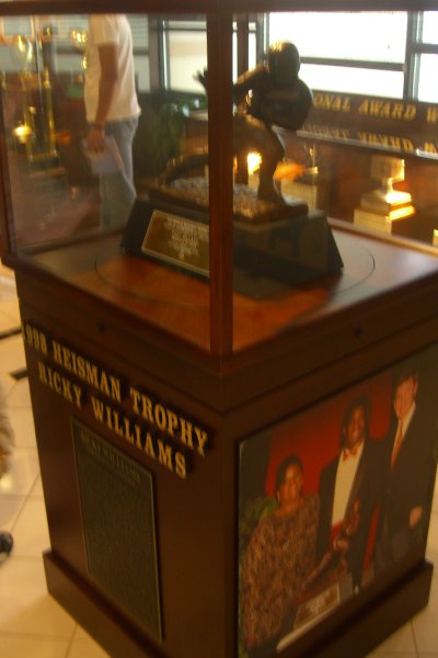 CIMG8040.JPG - Texas Memorial Stadium -- trophy room, RIcky Williams