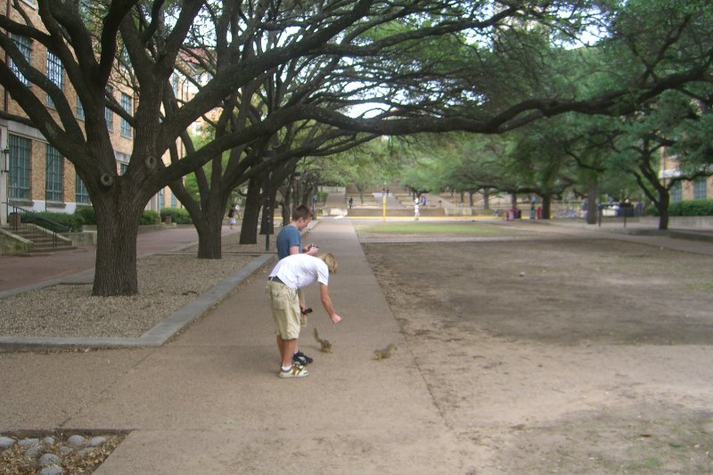 CIMG8088.JPG - Dan and Mike with campus squirrels