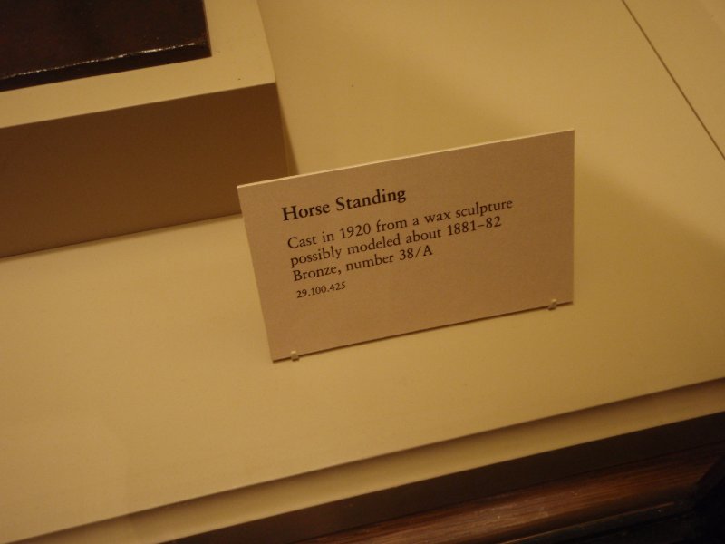 P2160128.JPG - Horse Standing 1920 bronze by Degas