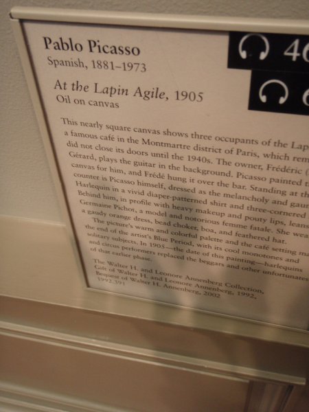 P2160139.JPG - At the Lapin Agile, 1905 by Pablo Picasso 1881-1973