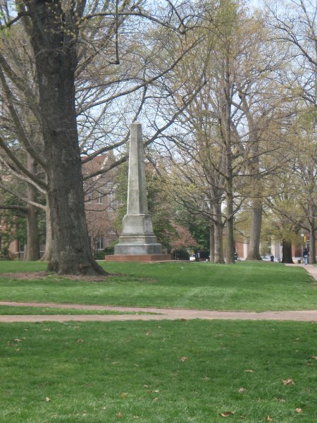 P4020099.JPG - Joseph Caldwell, UNC’s first president. obelisk monument in McCorkle Place
