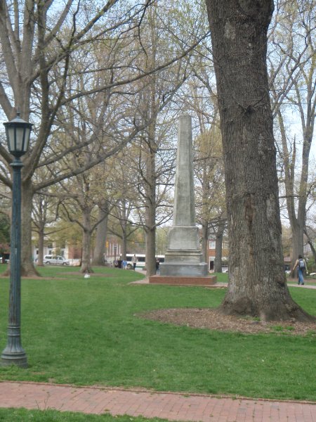 P4020114.JPG - Joseph Caldwell, UNC’s first president. obelisk monument in McCorkle Place