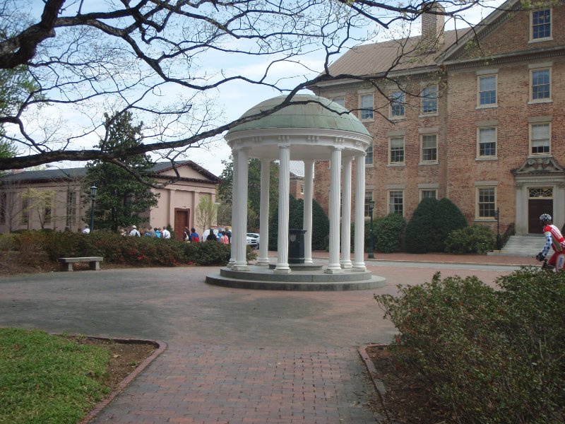 P4020120.JPG - Old Well, South Building, Playmaker Theater (left)
