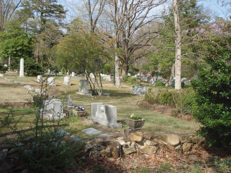 P4020158.JPG - Section 2, Oakley (120)  of Old Chapel Hill Cemetery, standing on South Road looking North East