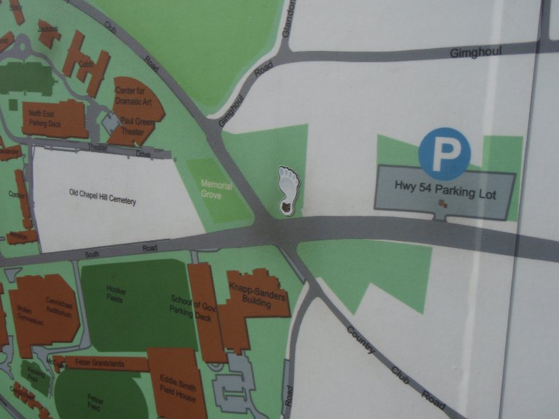 P4020170.JPG - UNC Campus Map -- located at Country Club Rd and South Rd