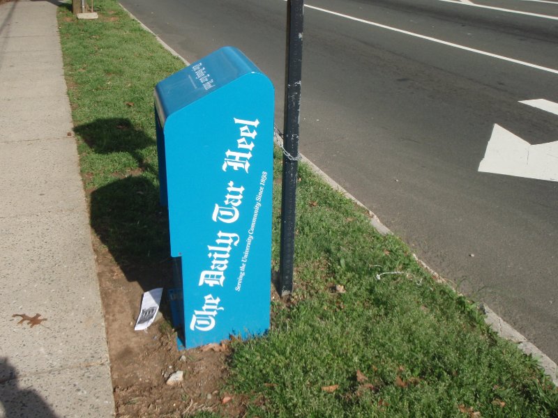 P4020172.JPG - The Daily Tar Heel Newspaper Box -- Raleigh Rd, Chapel Hill