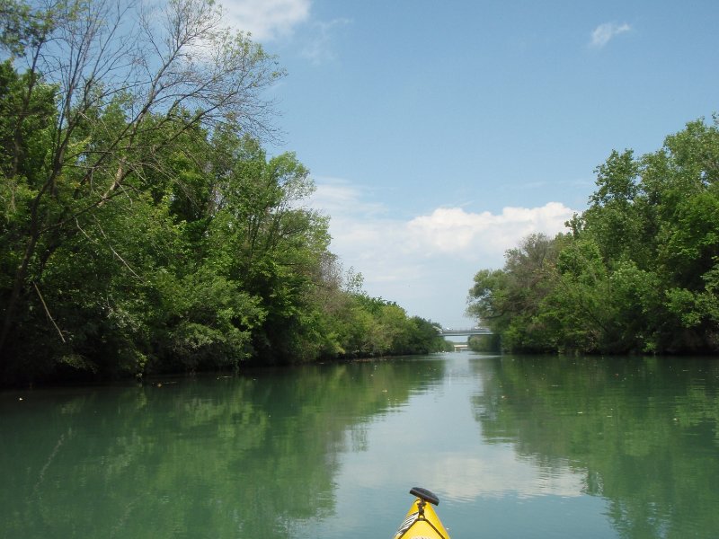 NorthShoreChannel080909-8090001.jpg - Kayaking North Shore Channel of the Chicago River from Skokie to the Lake Michigan locks in Wilmette.