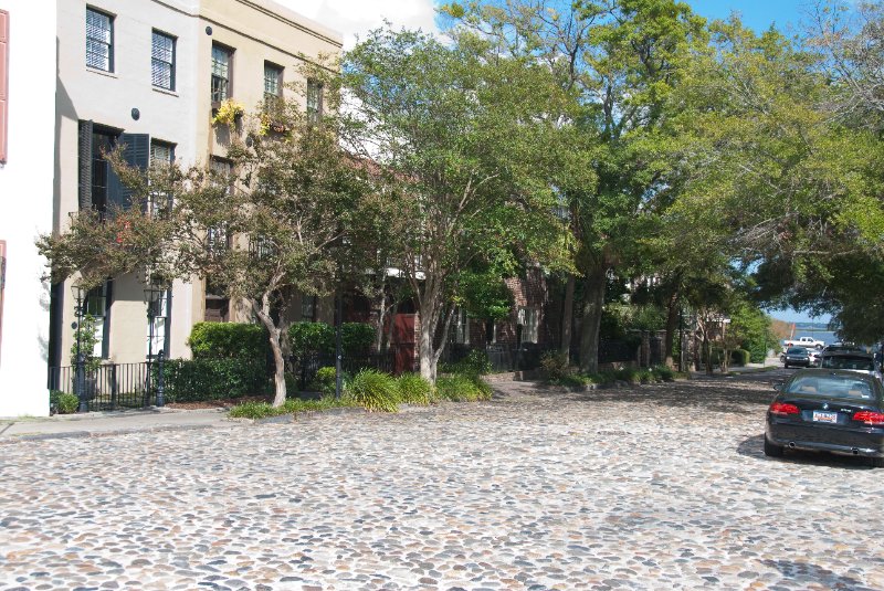 Charleston100309-9685.jpg - Walking along the Rainbow Row section of E Bay Street