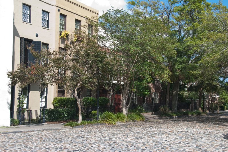 Charleston100309-9686.jpg - Walking along the Rainbow Row section of E Bay Street