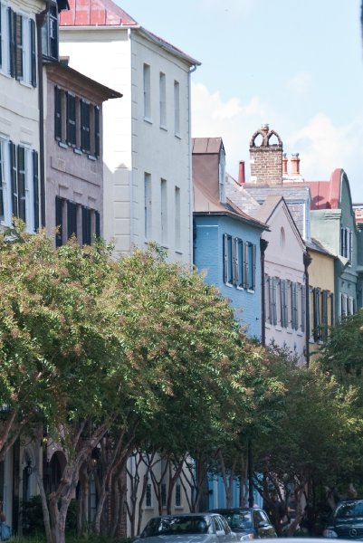 Charleston100309-9690.jpg - Walking along the Rainbow Row section of E Bay Street