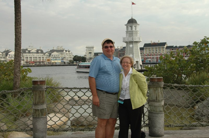 DisneyPhotoImage6.jpg - Yacht and Beach Club Lighthouse with Crescent Lake and Disney Boardwalk in the background