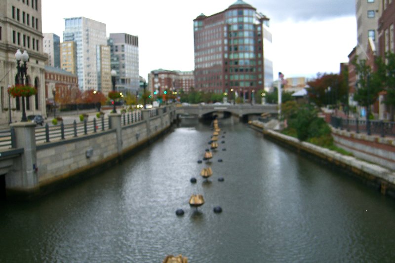 Providence101009-2052.jpg - Waterfire Setup on Providence River, as viewed from Westminster St Bridge