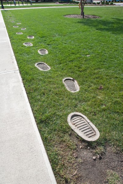 Purdue092609-9510.jpg - Kirk Plaza in front of Neil Armstrong Hall of Engineering. "The footprints he left on the moon began as footsteps on this campus."