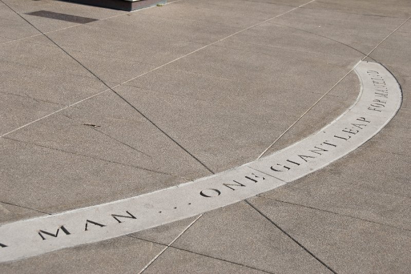Purdue092609-9512.jpg - "... One Giant Leap for Mankind." Kirk Plaza in front of Neil Armstrong Hall of Engineering.