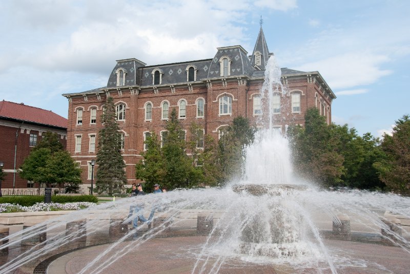 Purdue092609-9541.jpg - Loeb Fountain, University Hall (background)