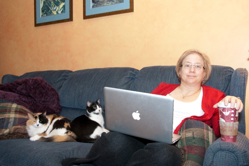 DSC_0511.jpg - Cathie with Cats