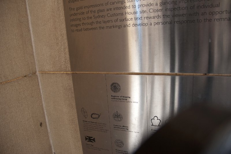 Sydney090209-9145.jpg - Palimpsest Plaque at Customs House Clock, Sydney