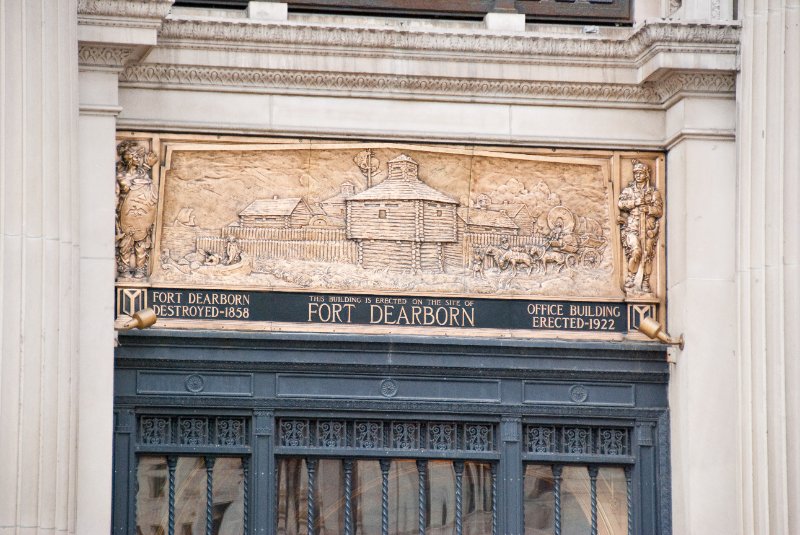 Chicago042809-5797.jpg - London Guarantee Building,  Fort Dearborn destroyed 1858, Office building erected 1922