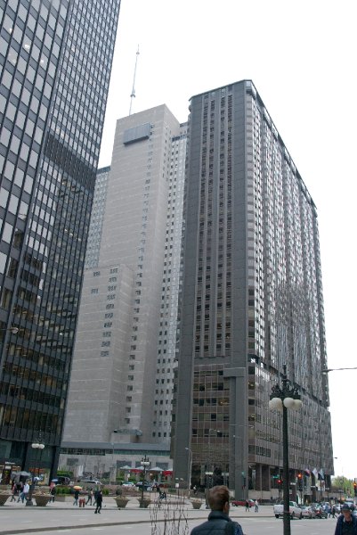 Chicago050109-6060.jpg - Millennium Park Plaza. One Prudential Plaza (left center)