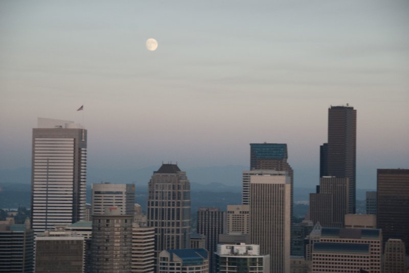 Seattle080309-8416.jpg - Downtown Seattle Skyline, view looking South East from the Space Needle SkyCity Restaurant