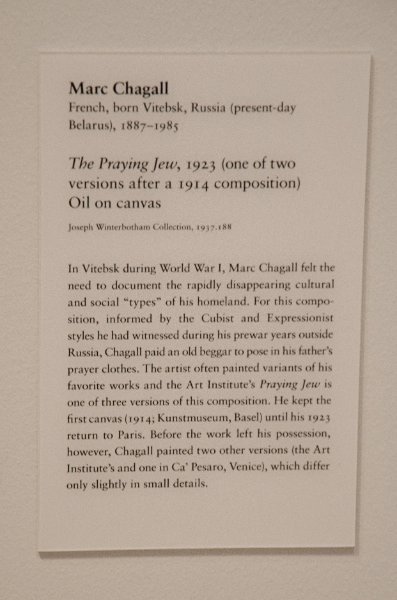 DSC_0087.jpg - Marc Chagall, "The Praying Jew," 1923. Oil on canvas