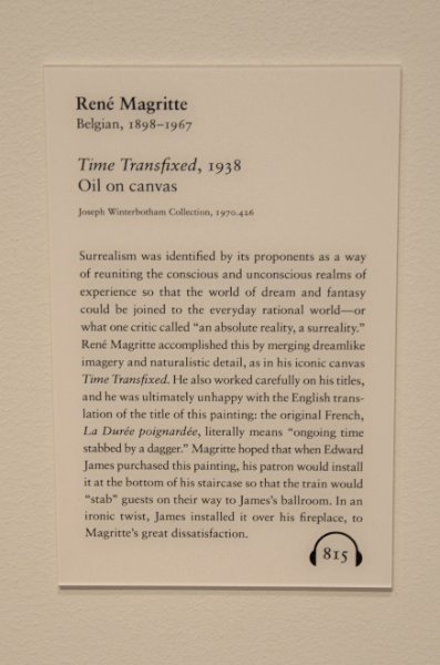 DSC_0101.jpg - René Magritte, "Time Transfixed," 1938.  Oil on canvas.