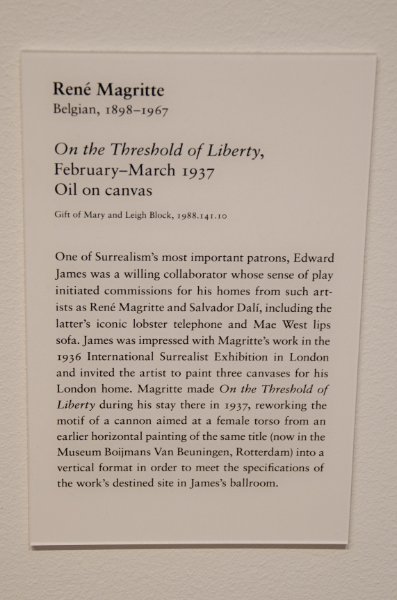 DSC_0111.jpg - René Magritte, "On the Threshold of Liberty," 1937. Oil on canvas.