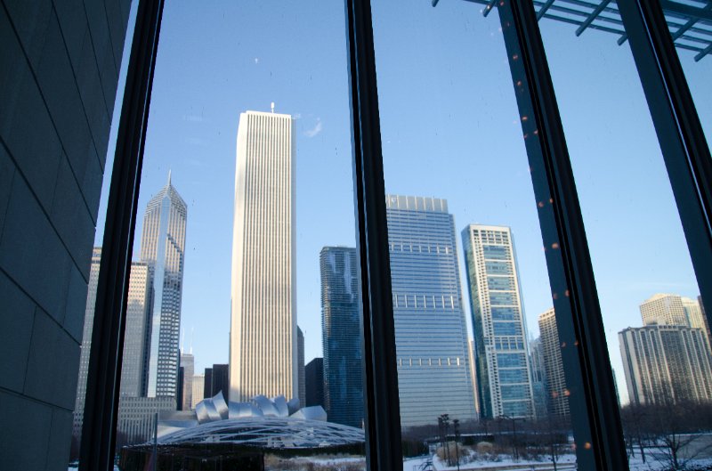 DSC_0116.jpg - One Prudential Plaza, Two Prudential Plaza, AON Center, Aqua, ..., view looking North from the Art Institute's windows