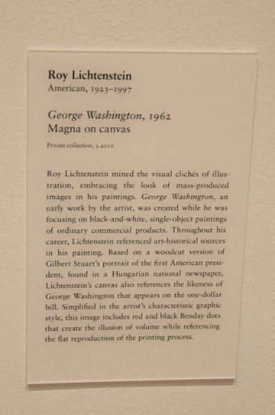 DSC_0119.jpg - Roy Lichtenstein, "George Washington," 1962. Magna on canvas.