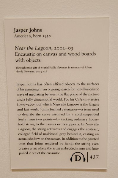 DSC_0127.jpg - Jasper Johns, "Near the Lagoon," 2002-03.  Encaustic on canvas and wood boards with objects.