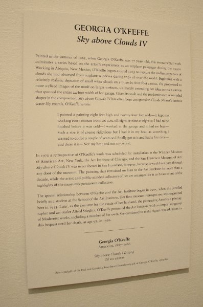 DSC_0129.jpg - Georgia O'Keeffe, "Sky above Clouds IV," 1965.  Oil on canvas.