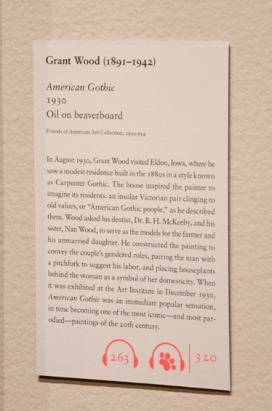 DSC_0134.jpg - Grant Wood, "American Gothic," 1930.  Oil on beaverboard.