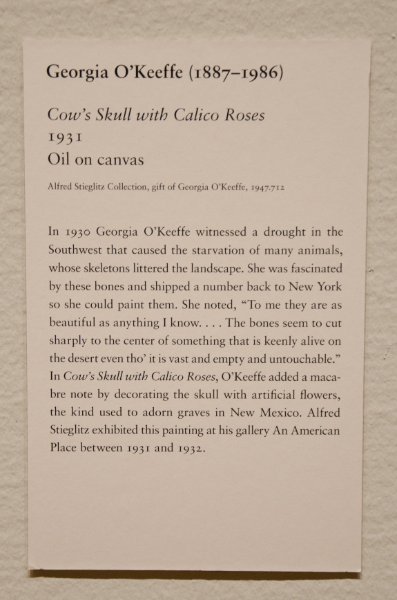 DSC_0138.jpg - Georgia O'Keeffe, "Cow's Skull with Calico Roses," 1931.  Oil on canvas.