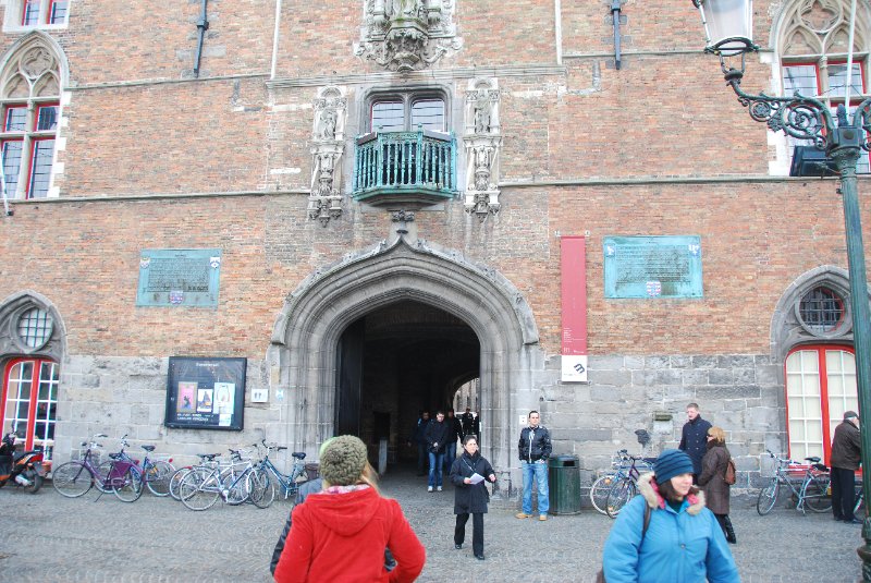 Bruge021710-1594.jpg - Entrance to Belfry in the Markt of Bruges