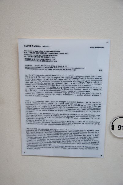 Brussels021410-1022.jpg - Gustaf Wappers (1803-1874). Episode of the September days 1830, on the Grand Place of Brussels, 1835