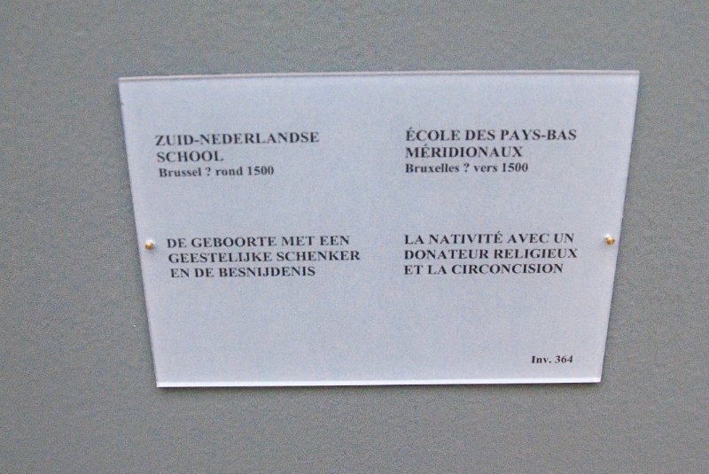 Brussels021410-1040.jpg - Ecole des Pays-Bas Meridionaux, Bruxelles ? vers 1500, La Nativite aves un Donateur Religieux et la Circoncision