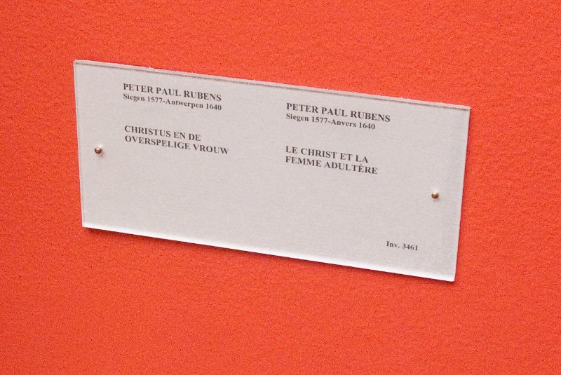 Brussels021410-1067.jpg - Peter Paul Rubens, Siegen 1577-Anvers 1640, Le Christ et La Femme Adultere