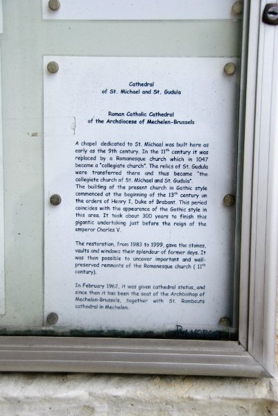 Brussels021310-0853.jpg - Cathedral of St Michael and St Gudule. Roman Catholic Cathedral, Archdiocese of Mechelen-Brussels