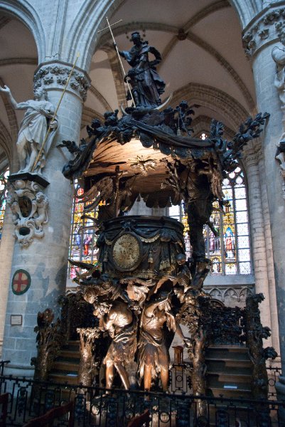 Brussels021310-0856.jpg - Cathedral of St Michael and St Gudule