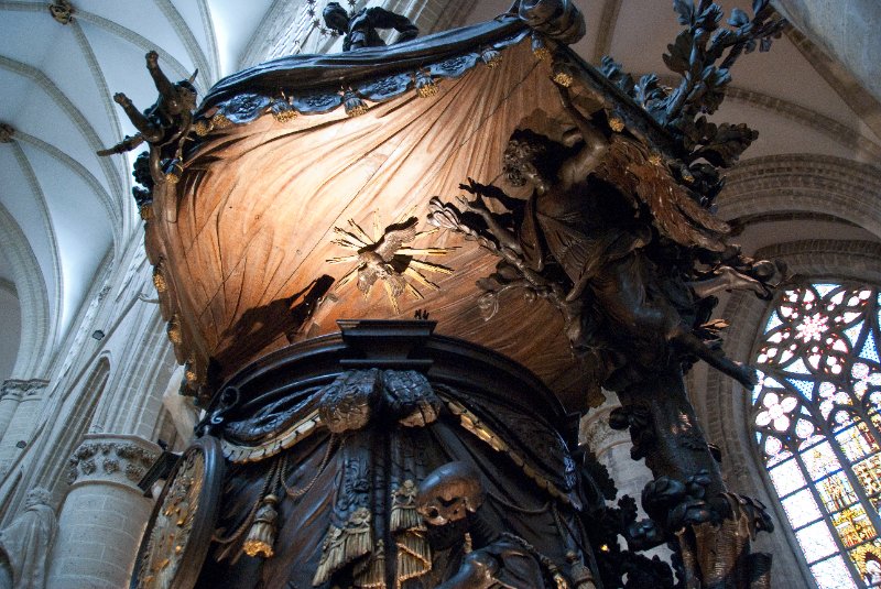 Brussels021310-0857.jpg - Cathedral of St Michael and St Gudule