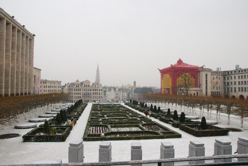 Brussels021410-0997.jpg - Mont des Arts, looking North West toward the Spire on the Hôtel de Ville