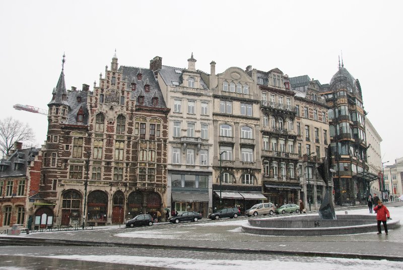 Brussels021410-1001.jpg - Beautiful buildings on Koudenberg on the hill from Mont des Art to the Place Royale