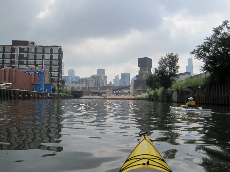 IMG_1765.jpg - Goose Island Boatyard, left. Prairie Material, center.