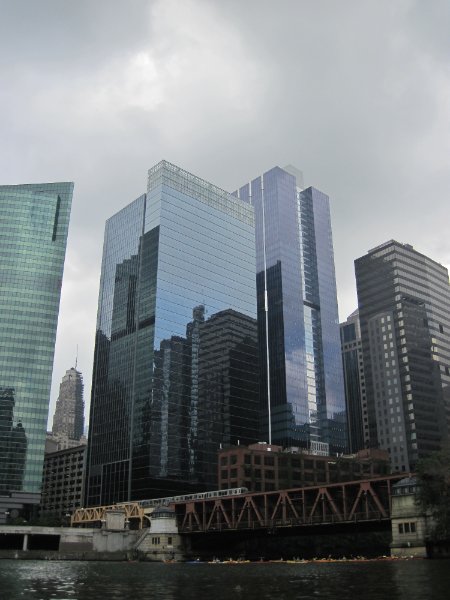 IMG_1791.jpg - Approaching Lake St Bridge: 191 North Wacker, 155 North Wacker, 150 North Wacker (right edge)