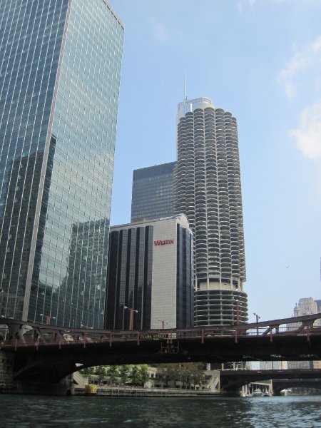 IMG_1846.jpg - 321 North Clark (left edge), Westin, IBM Building, Trump Tower, view from Clark St Bridge